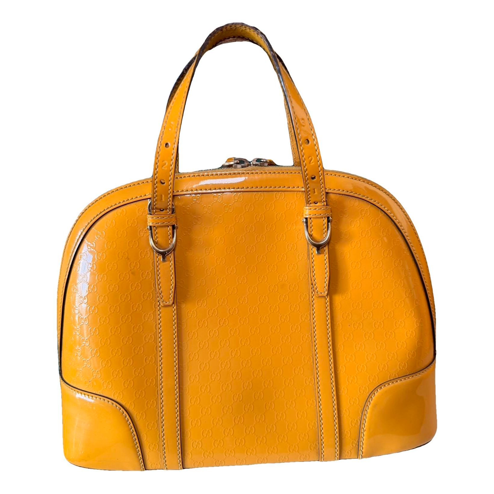 Dôme patent leather handbag