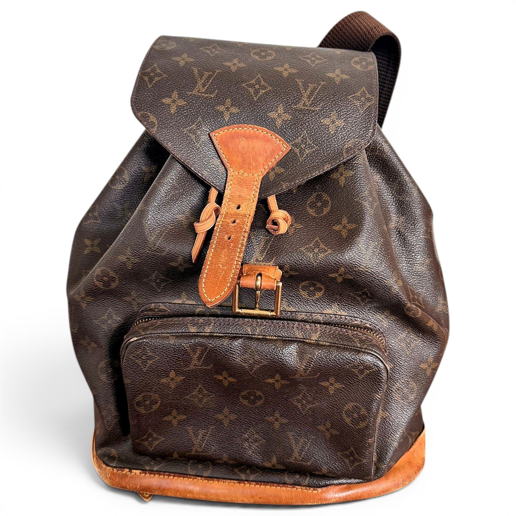 Montsouris Vintage leather backpack