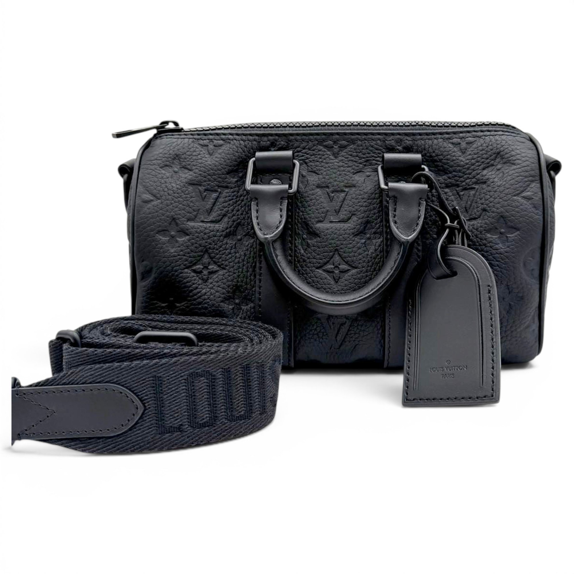 Keepall leather travel bag