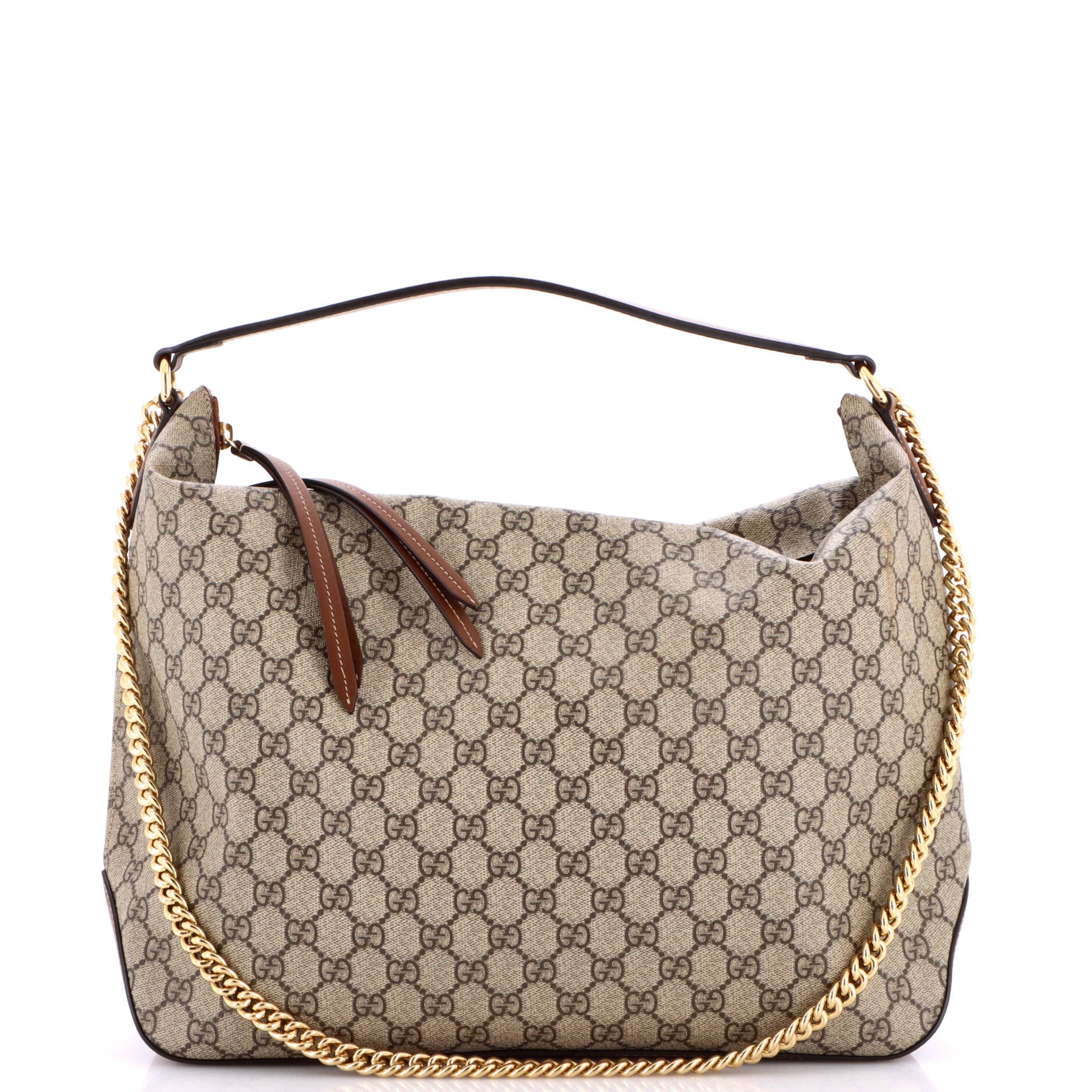 Chain Hobo GG Coated Canvas Large