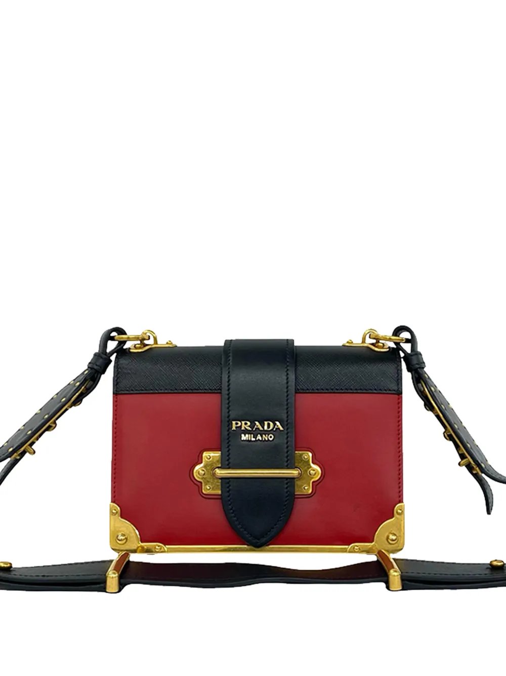 Prada 2010-2026 Cahier City Calf Saffiano crossbody bag