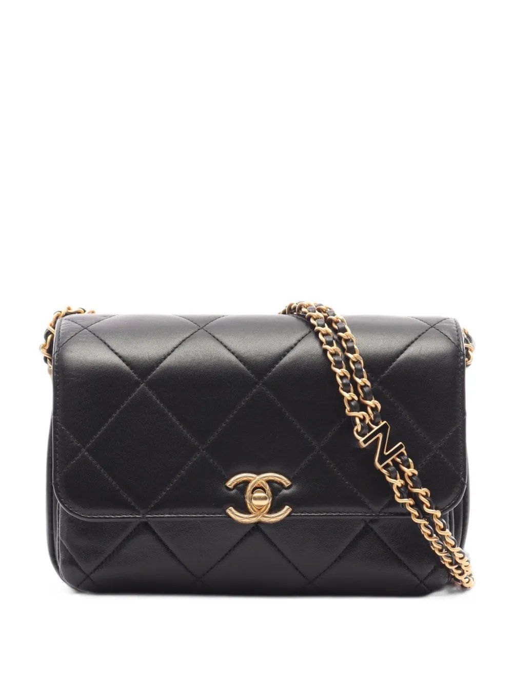 small matelassé flap shoulder bag