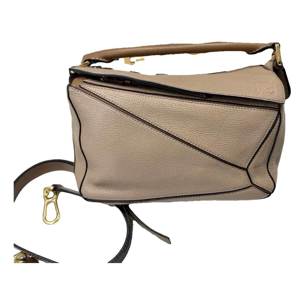 Puzzle leather handbag
