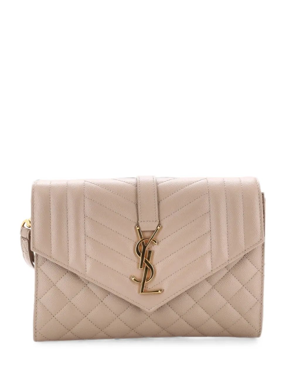 Classic Monogram Envelope Wristlet Mixed Matelasse Leather clutch bag