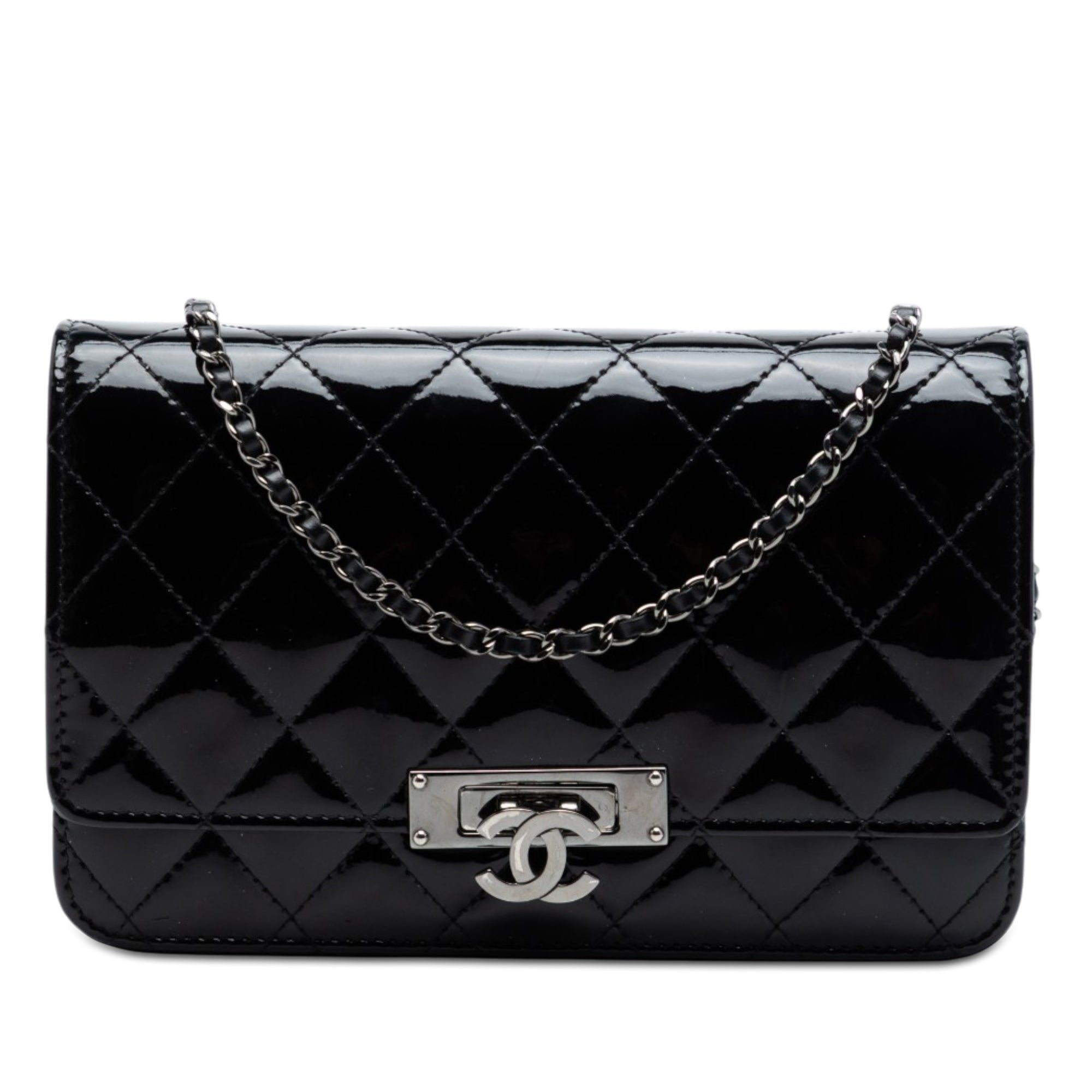 Patent leather handbag