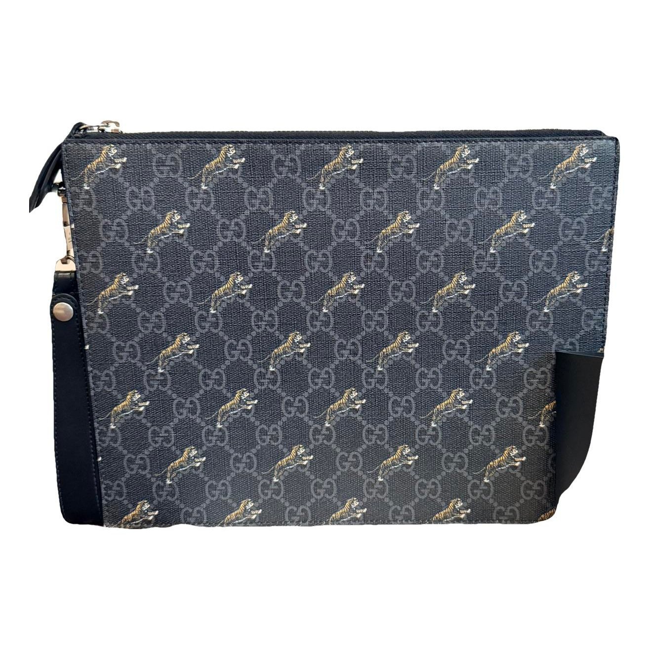Leather clutch bag