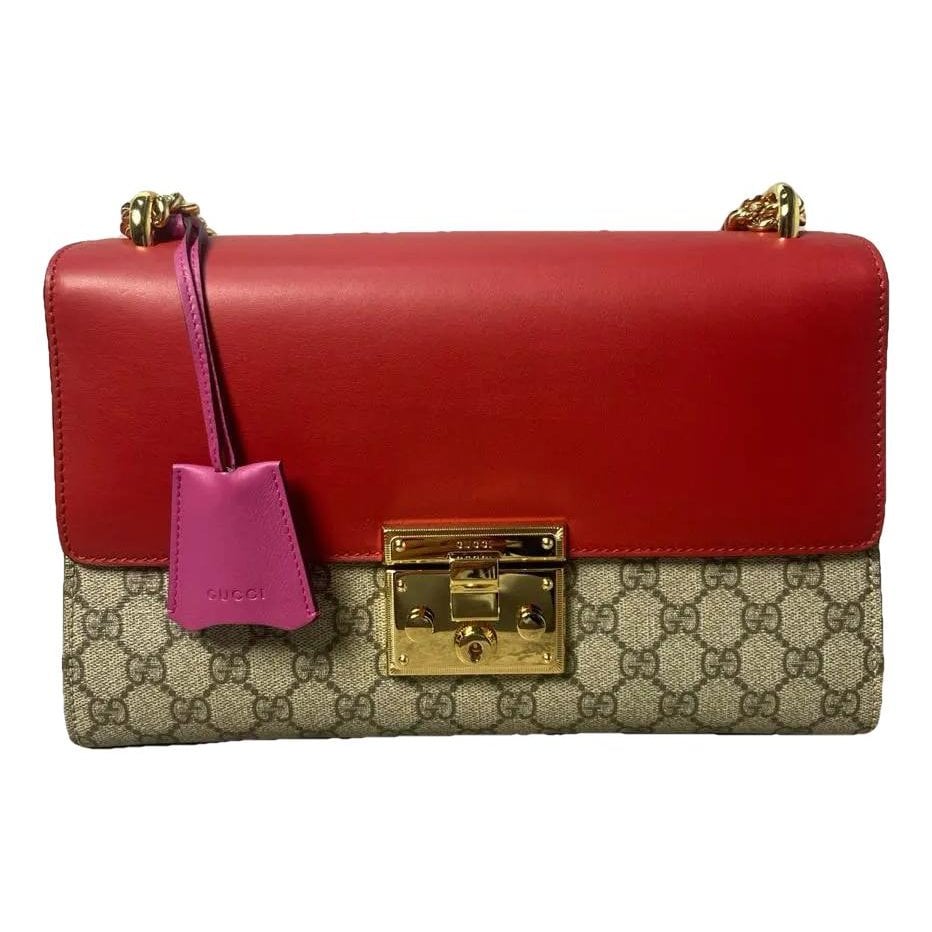 Padlock leather crossbody bag