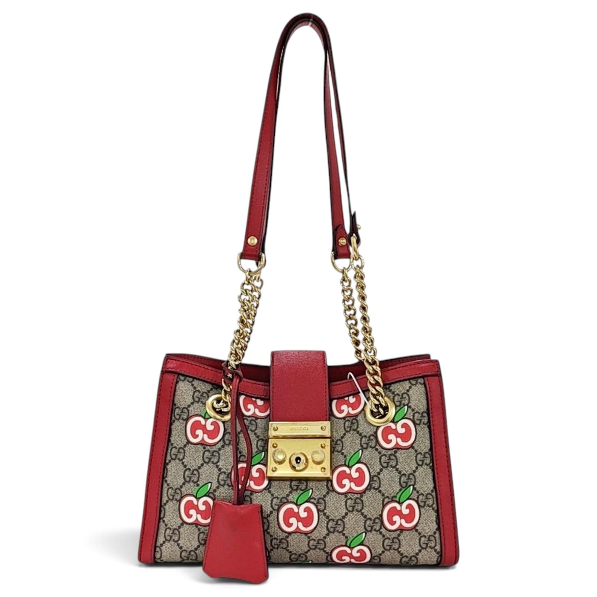 Padlock leather handbag