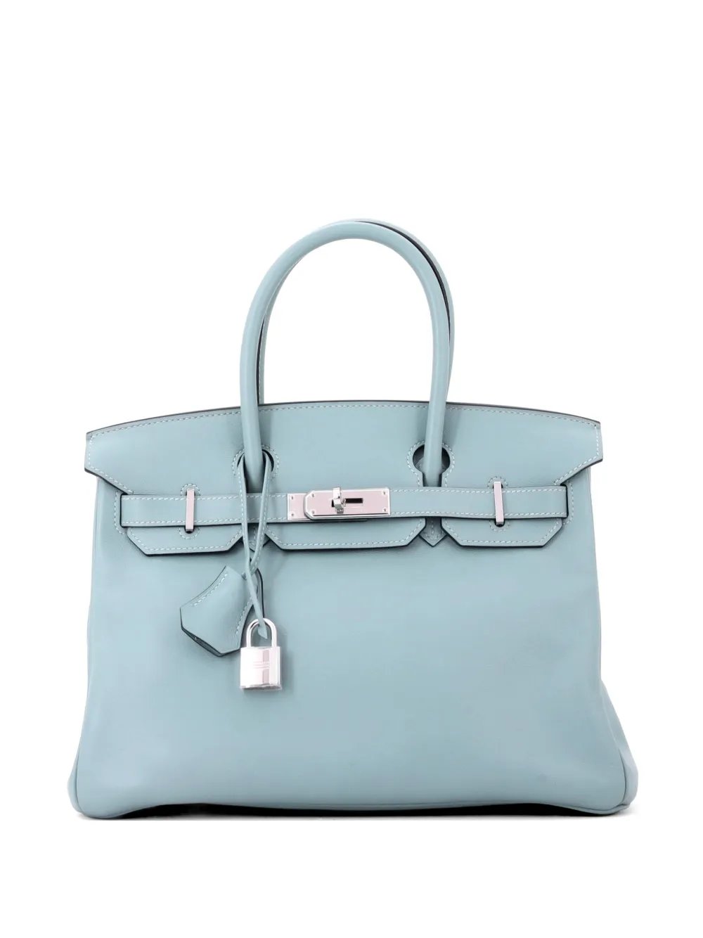 Birkin Handbag Blue Swift with Palladium Hardware 30 tote bag