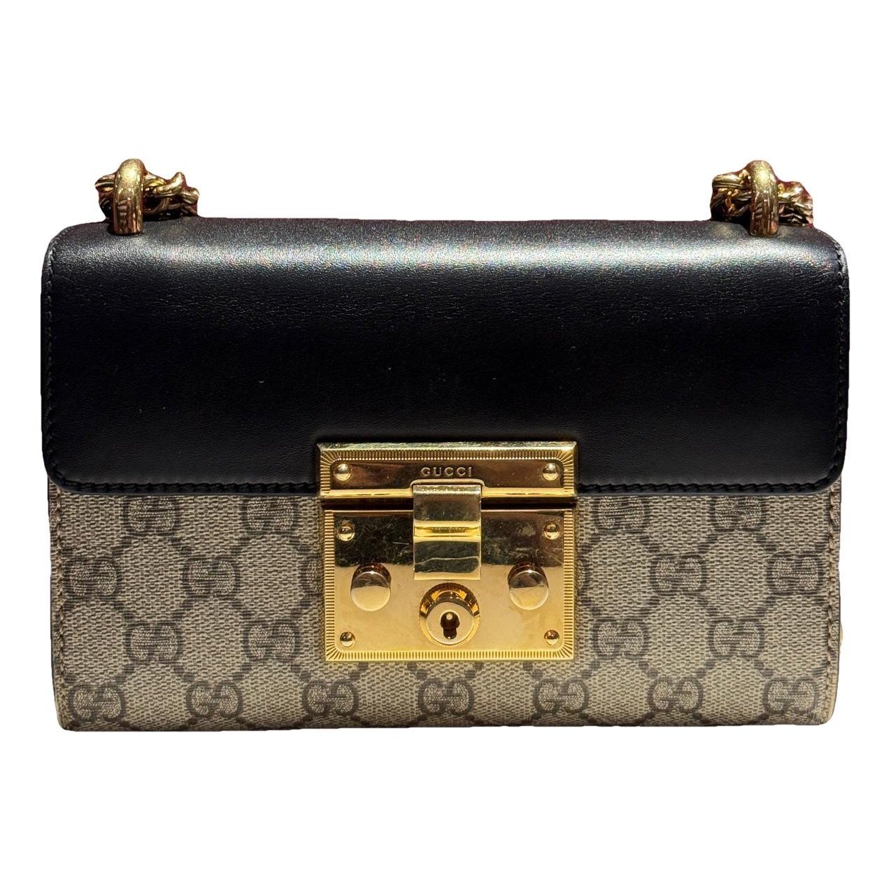 Padlock leather handbag