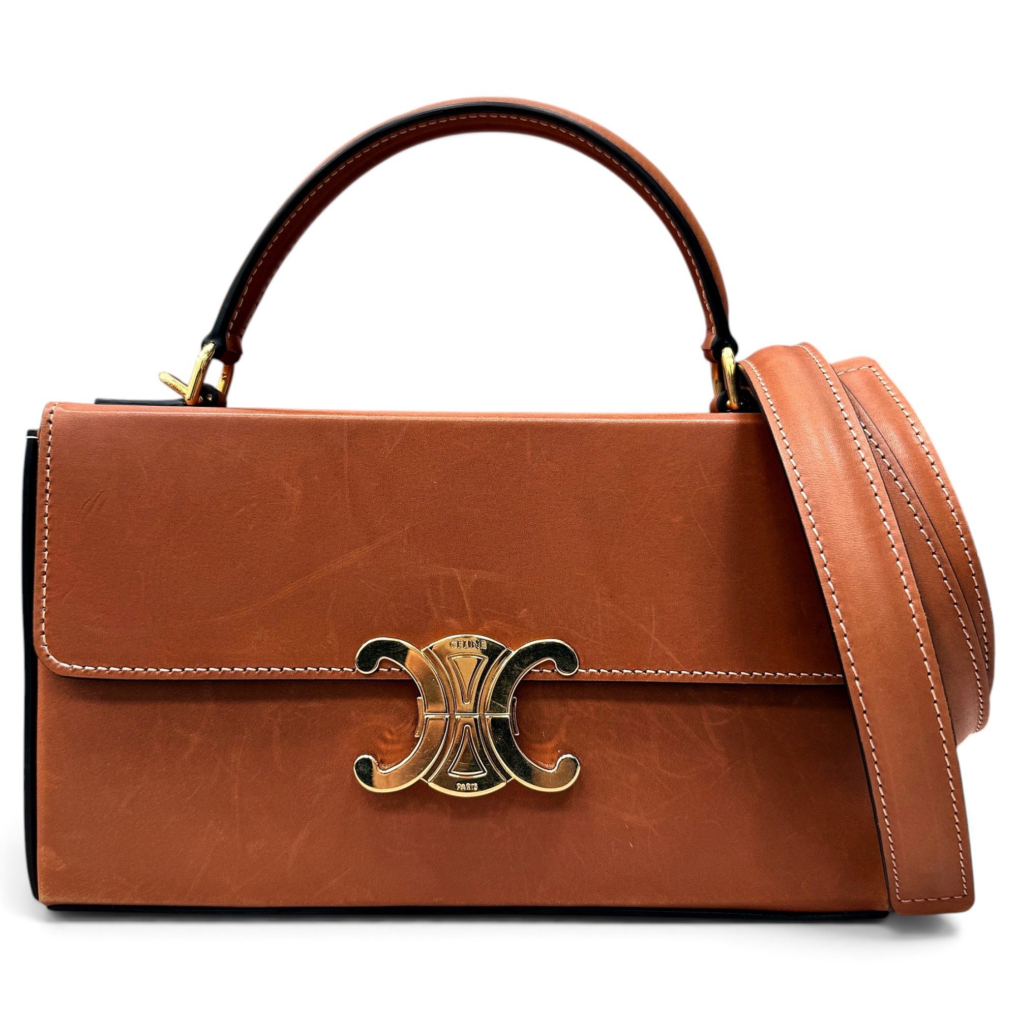 Triomphe Long leather handbag