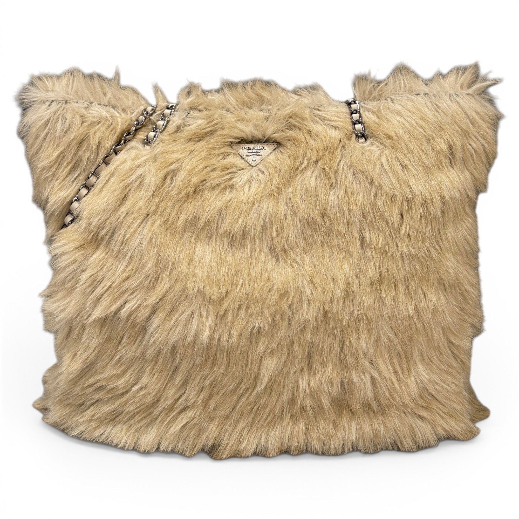 Faux fur tote