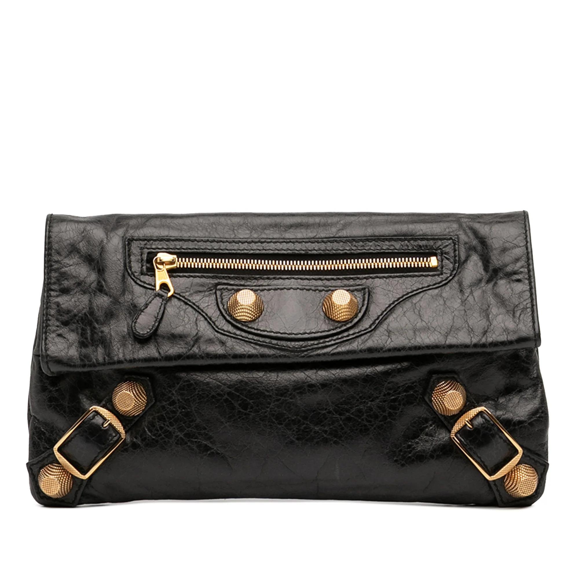 Envelop leather handbag