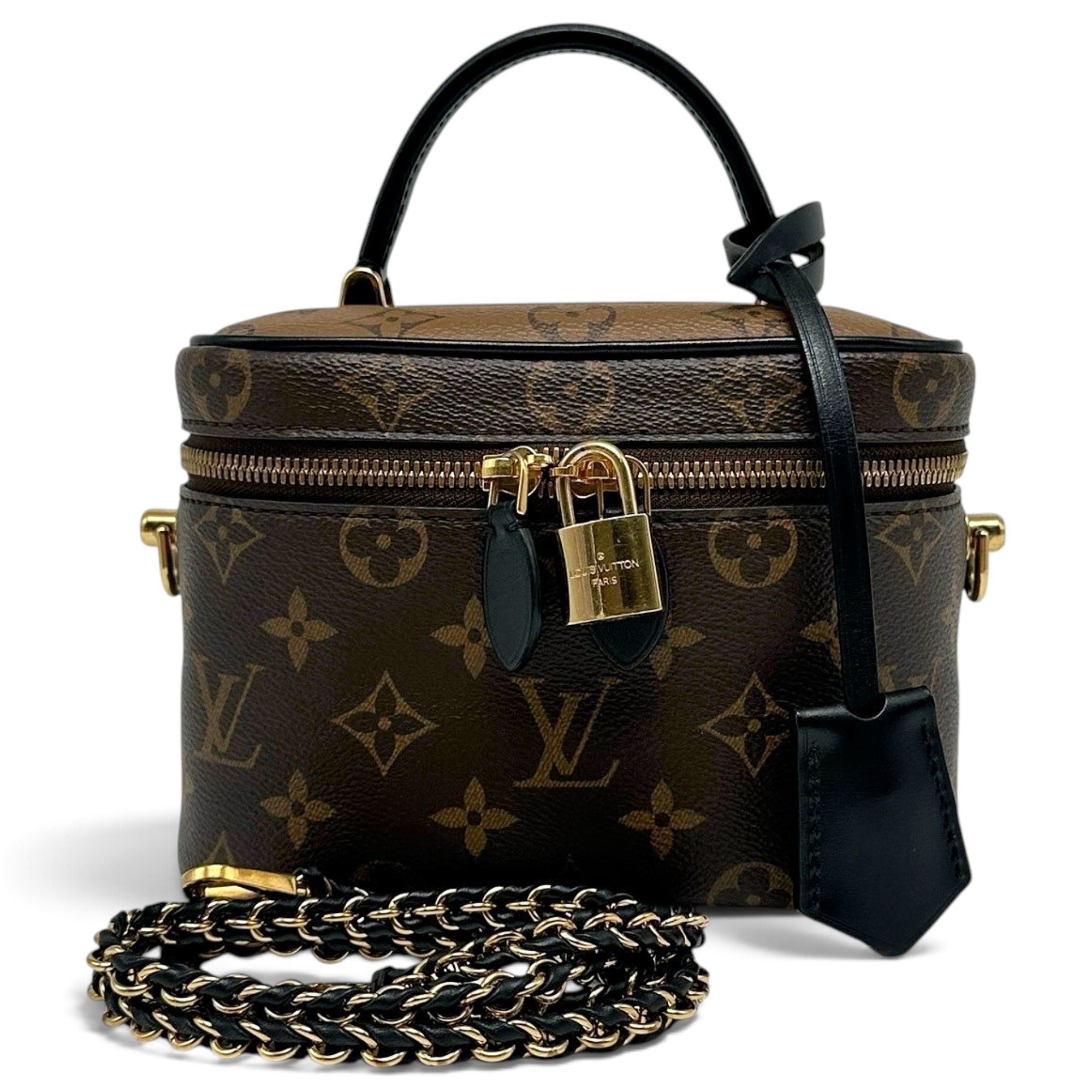 Vanity leather handbag