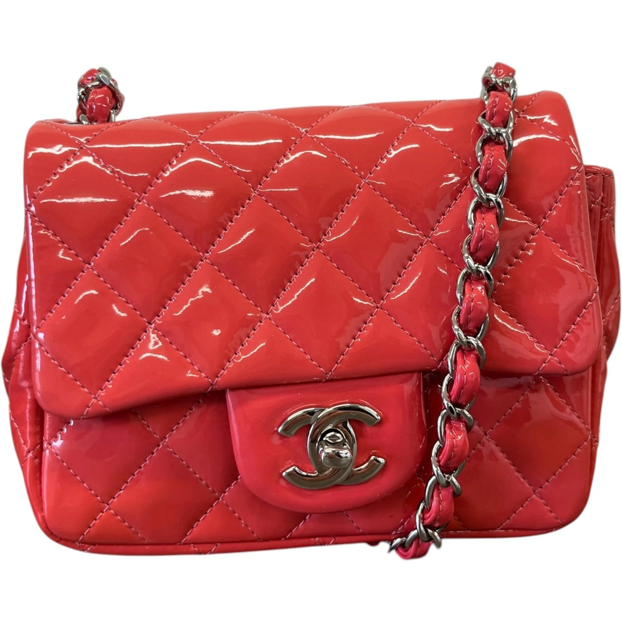Patent leather handbag