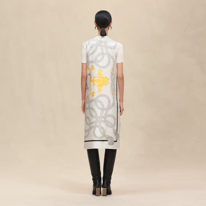 Blanc Nacre "Palefroi Remix" Twillaine Long Dress