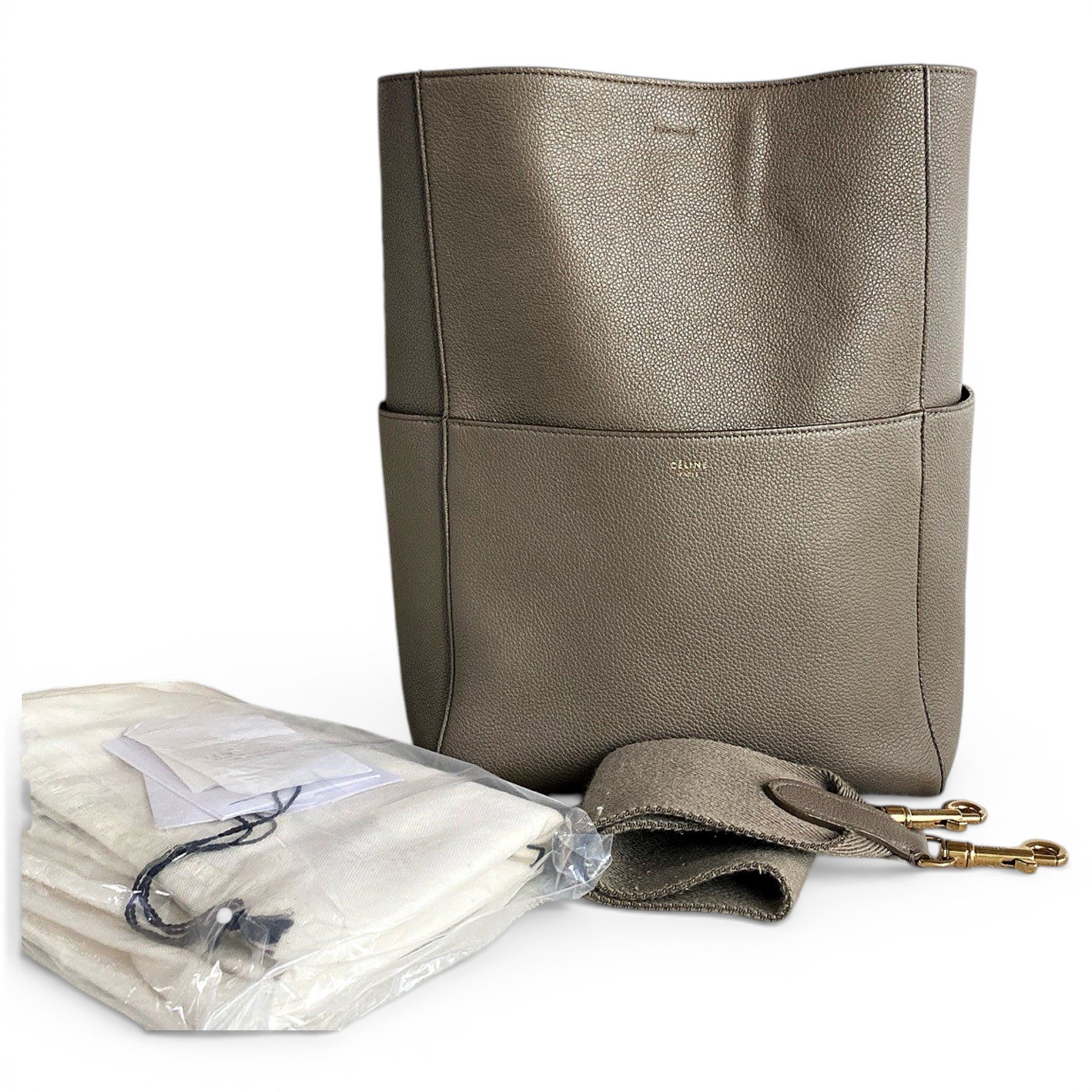 Seau Sangle leather handbag