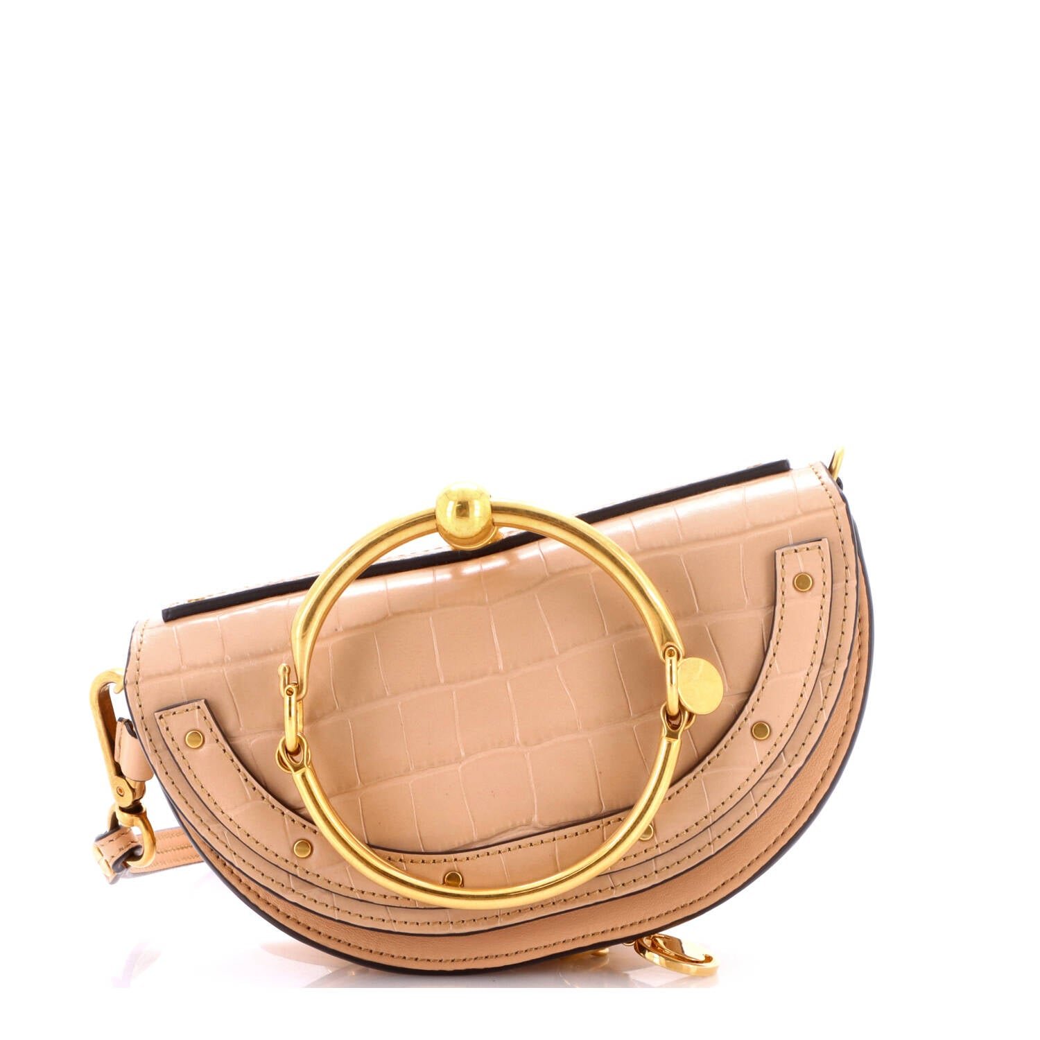 Nile Crossbody Bag Crocodile Embossed Leather Mini