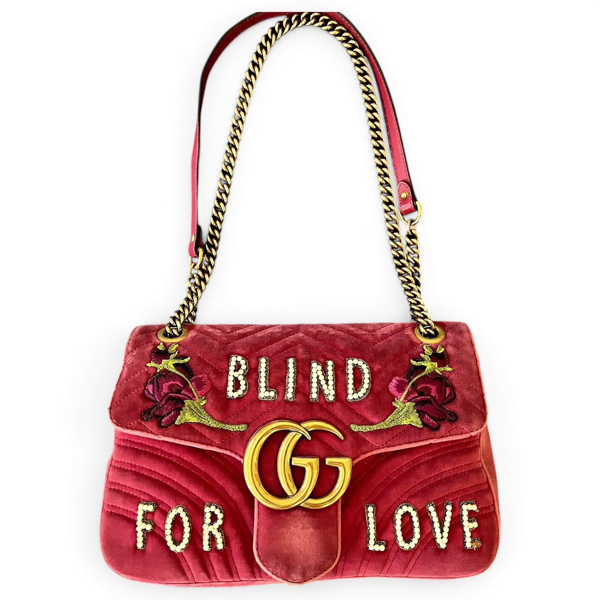 GG Marmont Flap velvet crossbody bag
