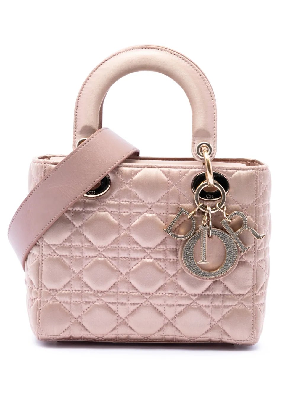 2019 Small Satin Cannage Swarovski Lady Dior satchel
