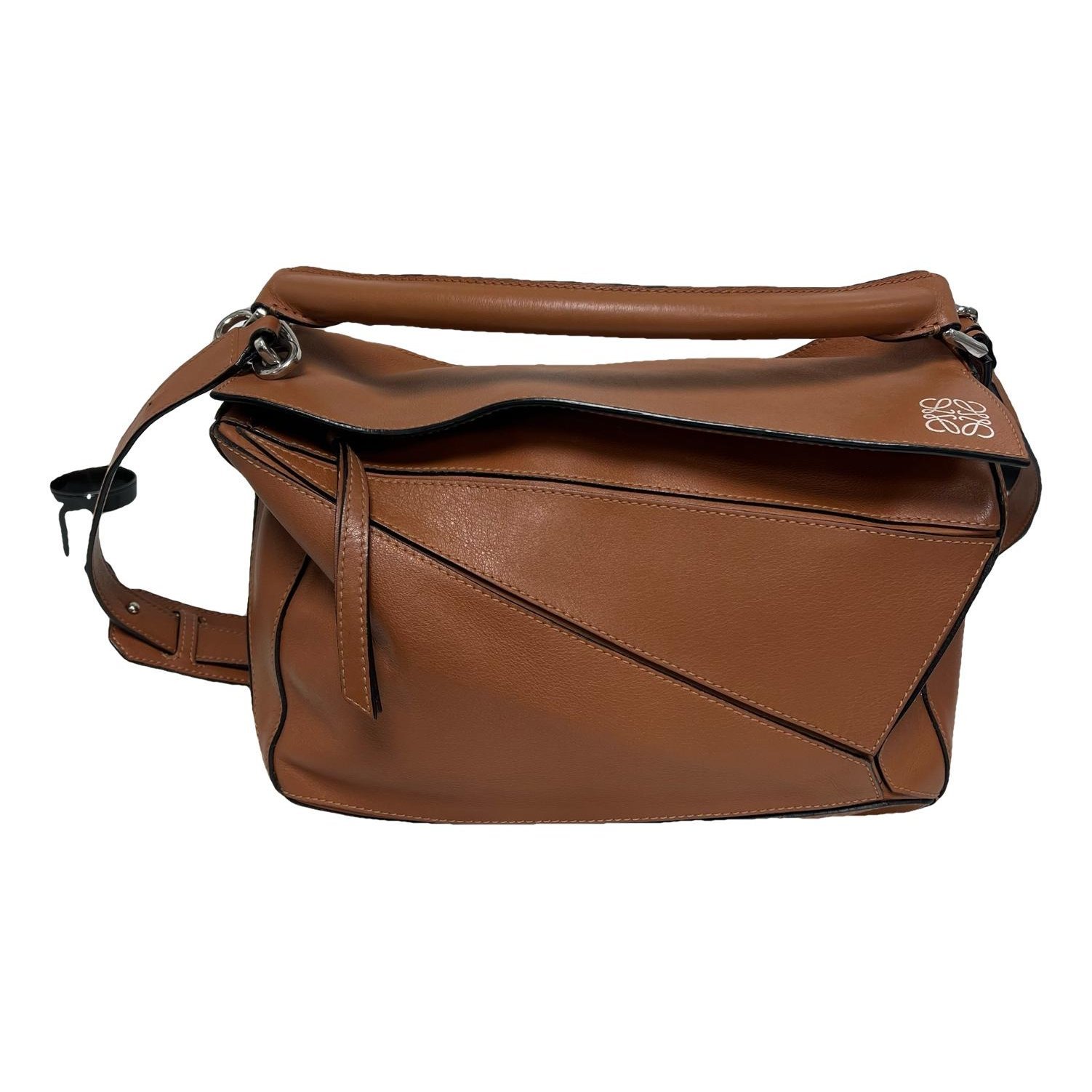 Puzzle leather handbag