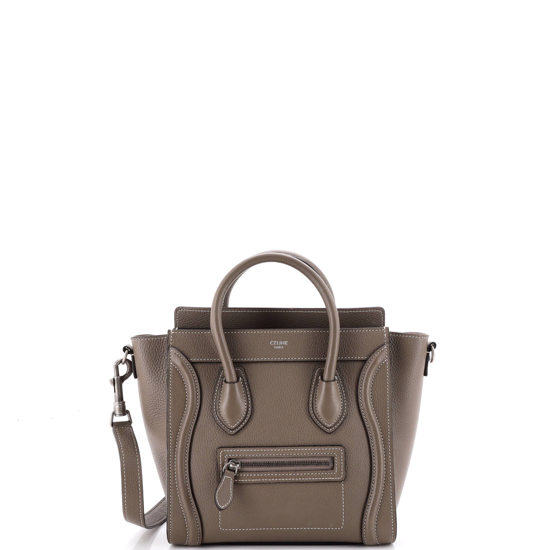 Luggage Bag Grainy Leather Nano