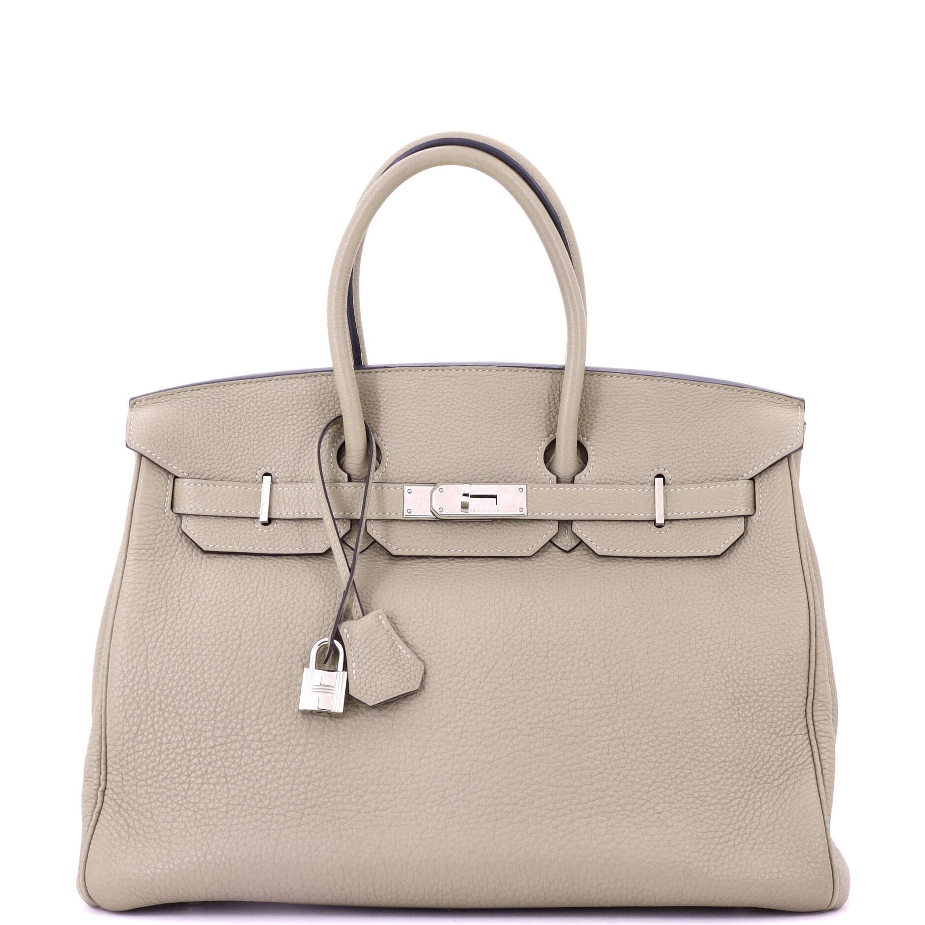 Hermes Birkin Handbag Grey Togo with Palladium Hardware 35