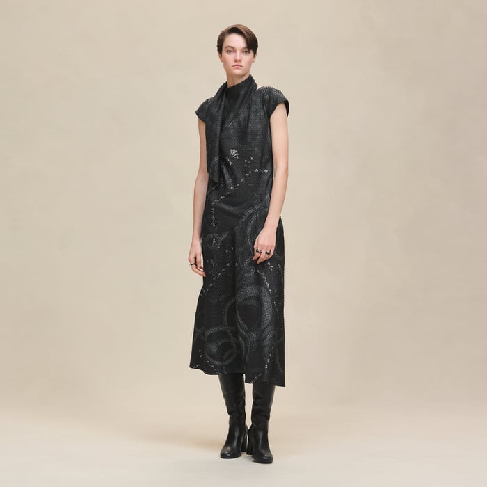 Gris Charbon "Palefroi Remix" Embroidered Dress