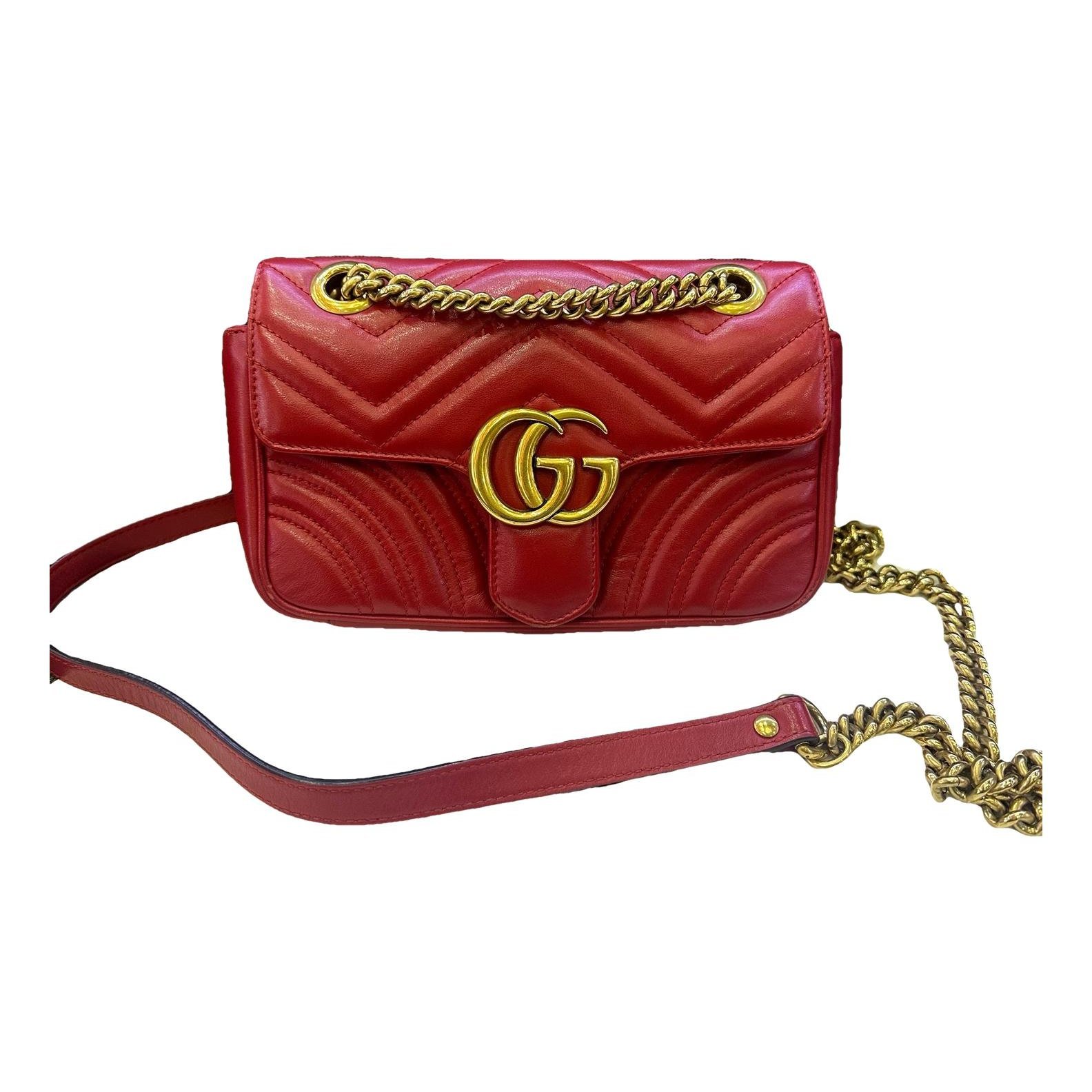 GG Marmont Flap leather handbag