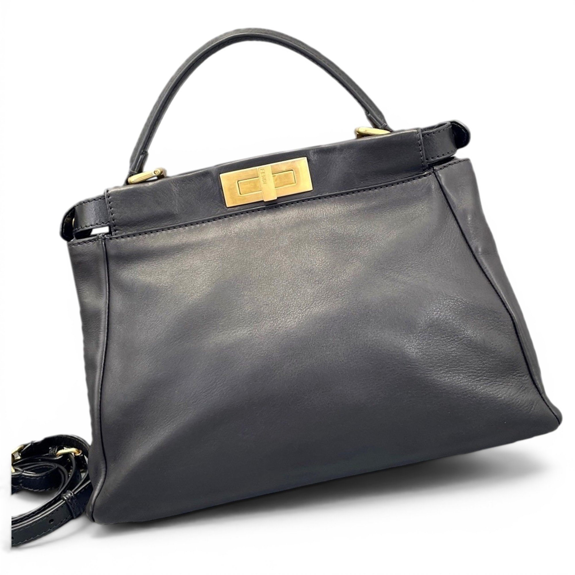 Peekaboo leather handbag