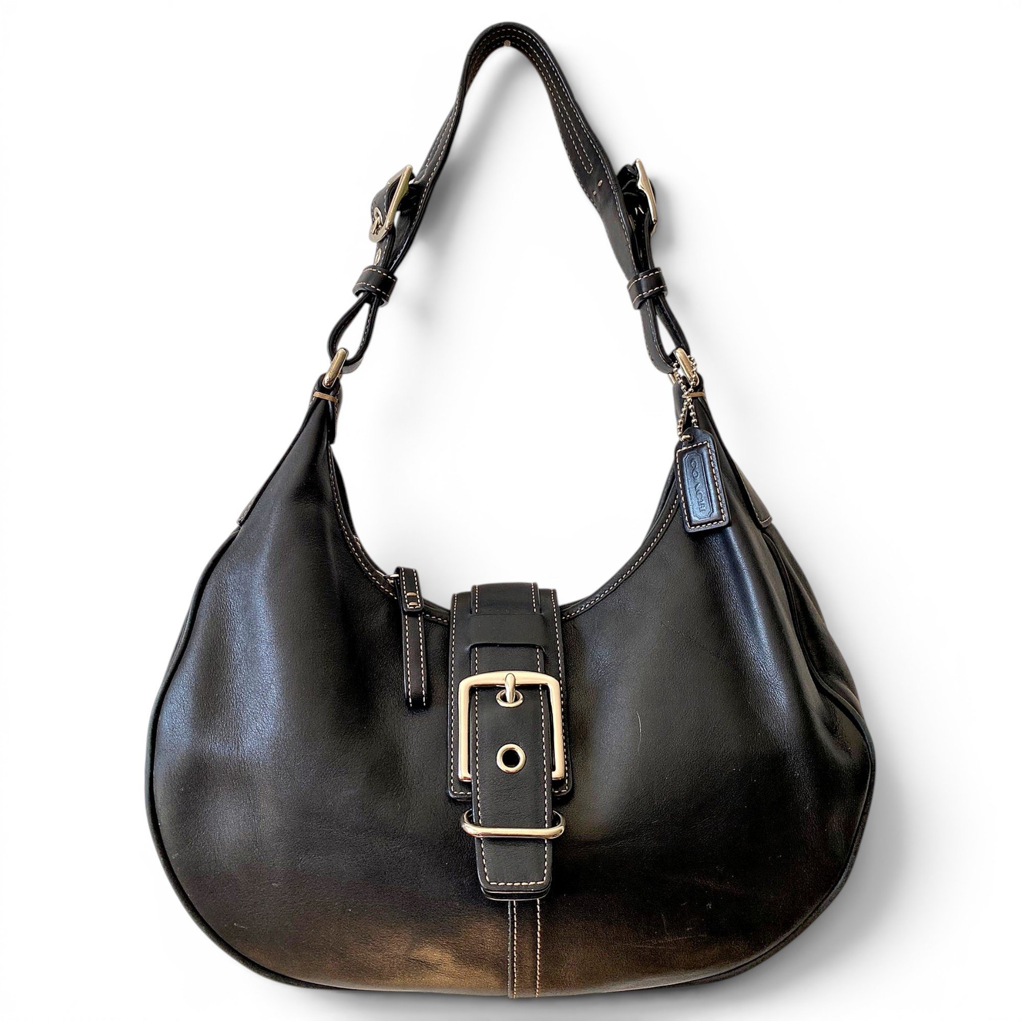Leather clutch bag