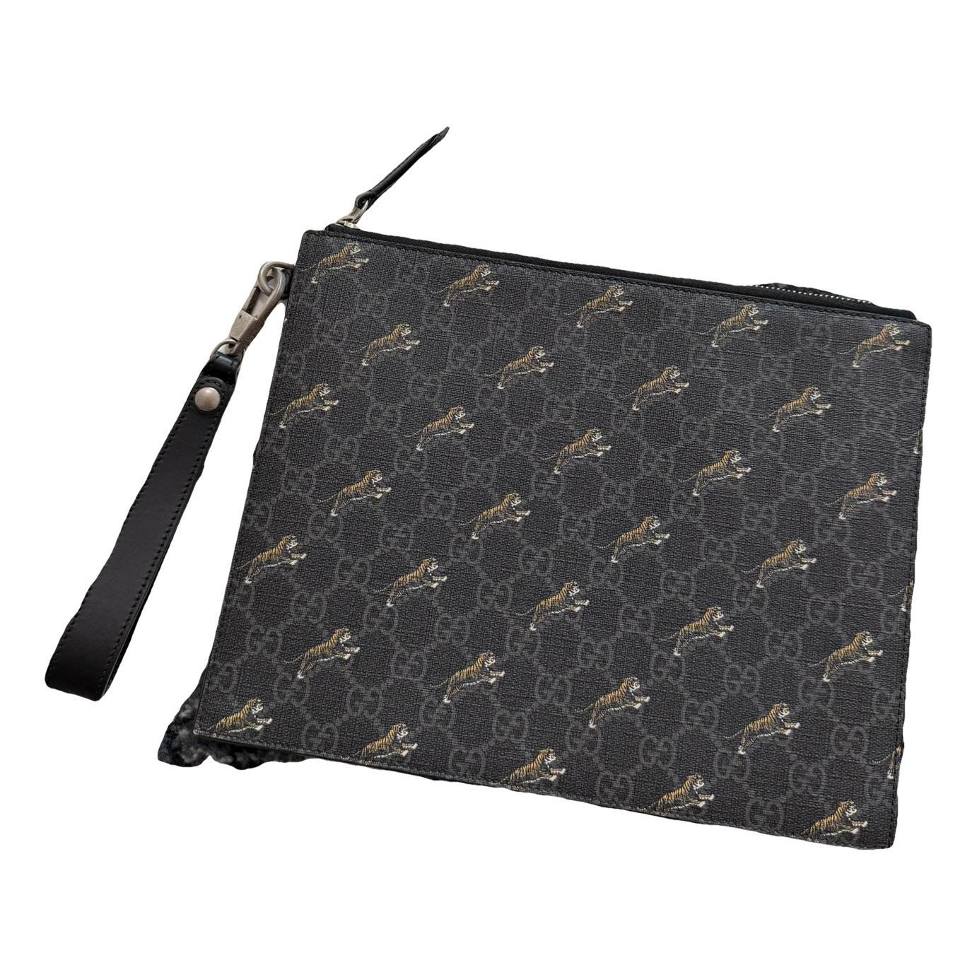 Leather clutch bag