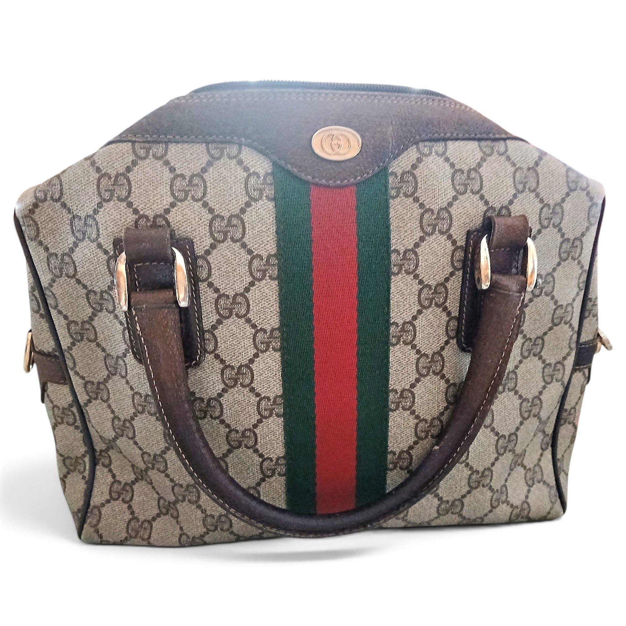 Boston leather handbag