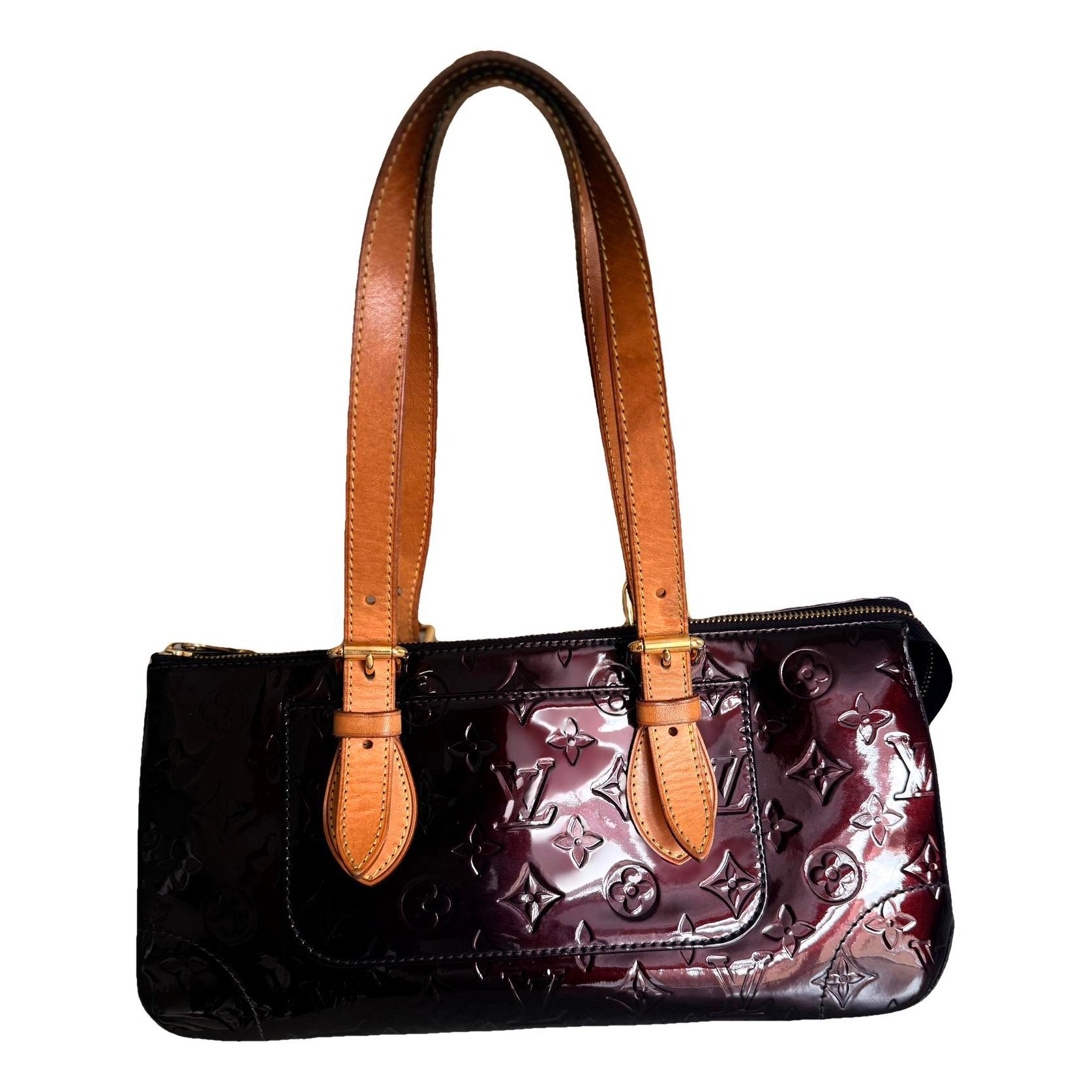 Rosewood leather handbag
