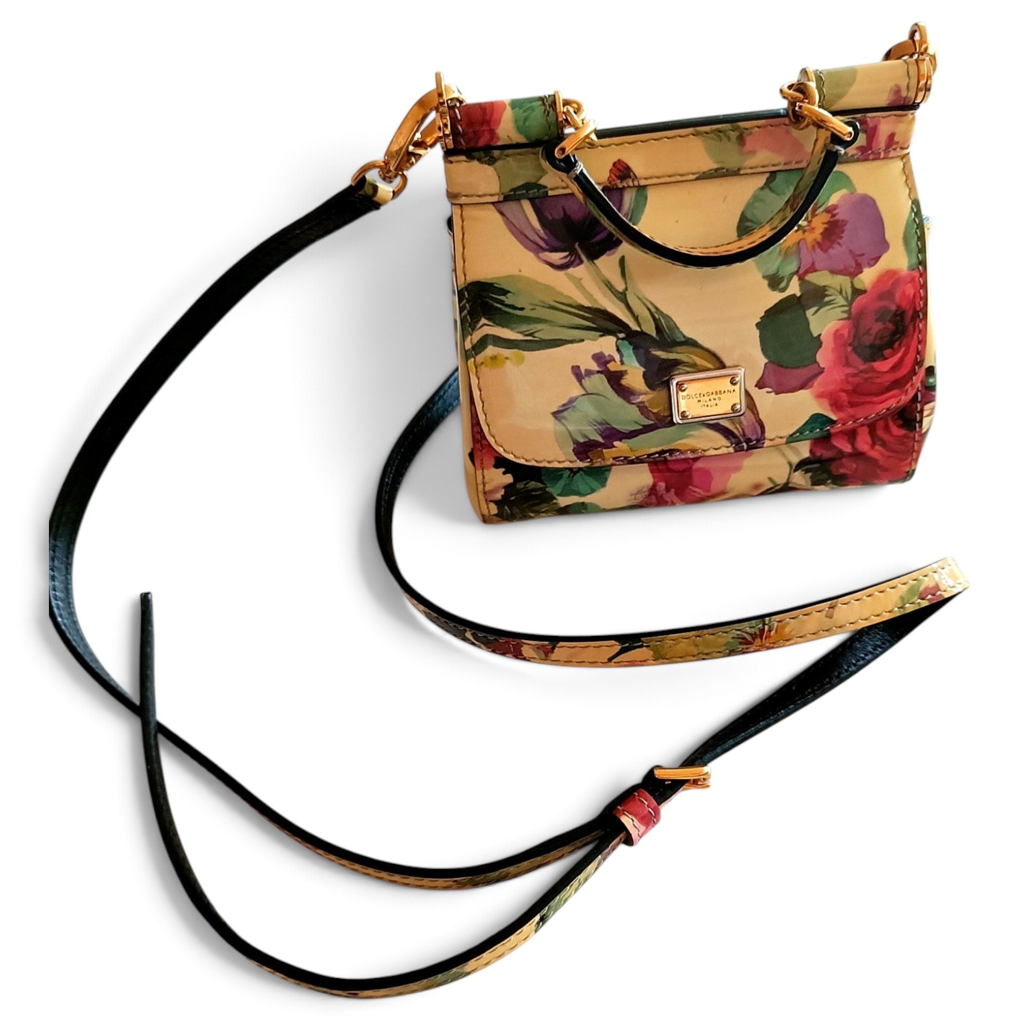 Dolce & Gabbana Sicily patent leather crossbody bag