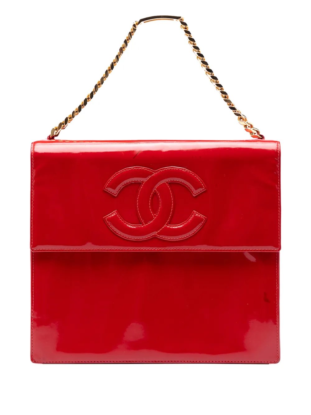 1996-1997 CC Patent Chain Top Handle Flap handbag