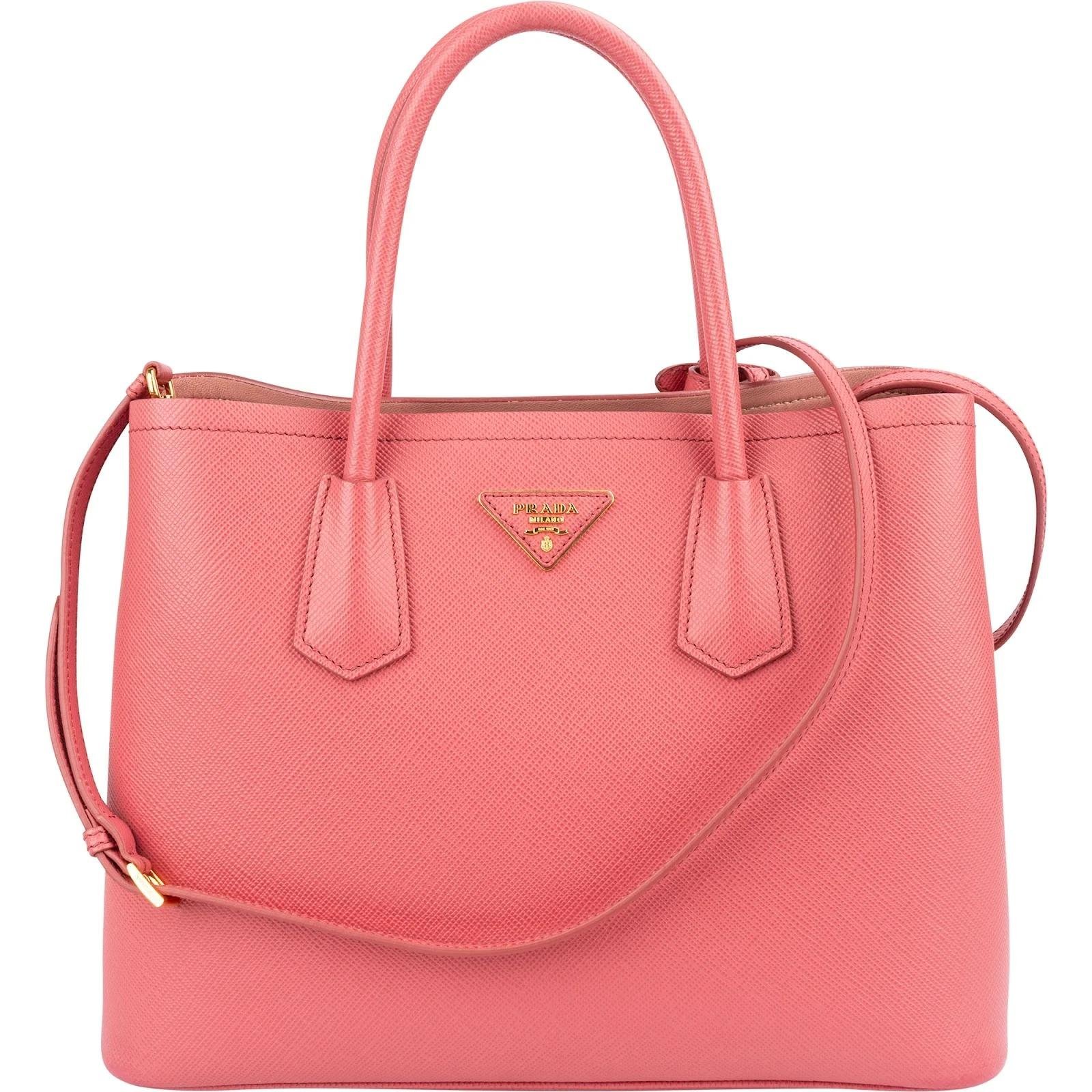 Double leather handbag