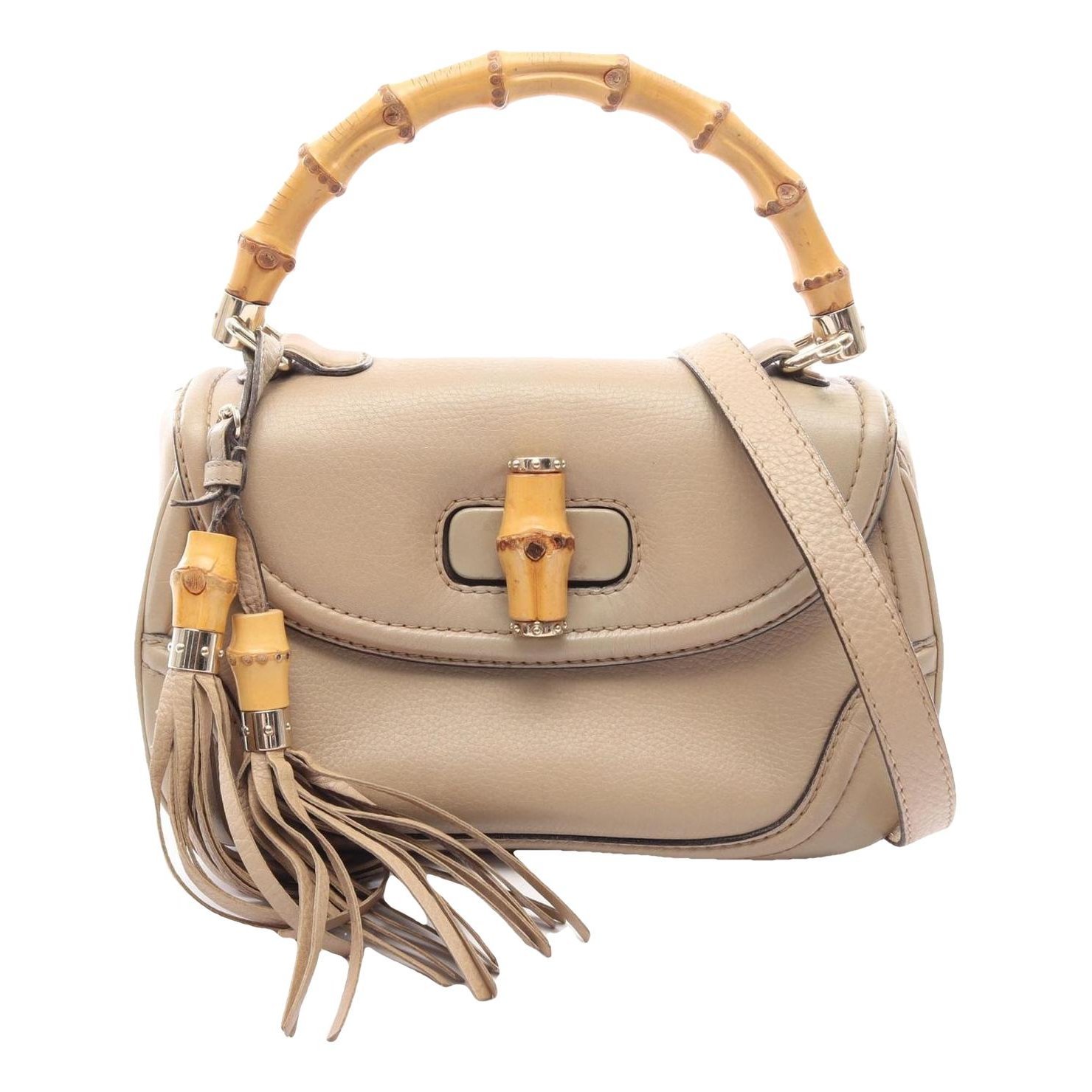 Bamboo leather handbag