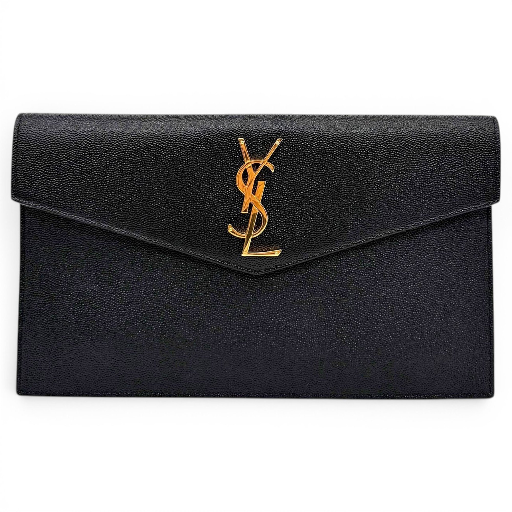 Uptown leather clutch bag
