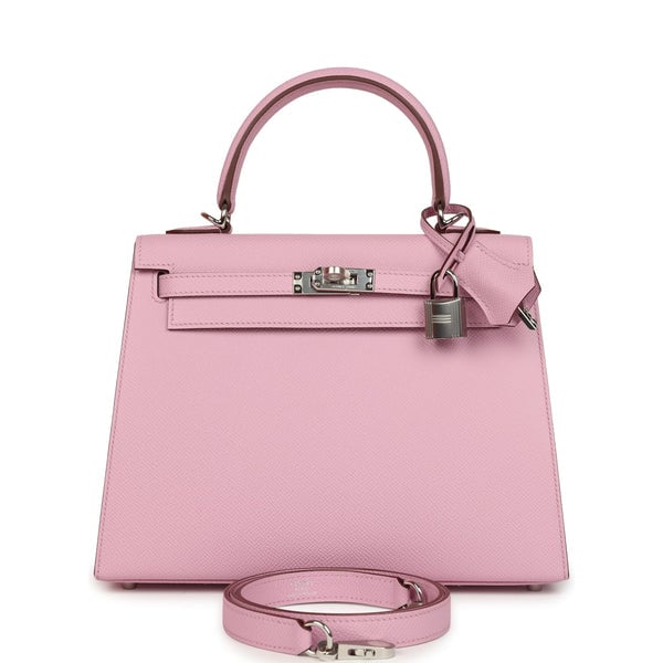 Hermes Hermes Kelly Sellier 25 Mauve Sylvestre Epsom Palladium Hardware