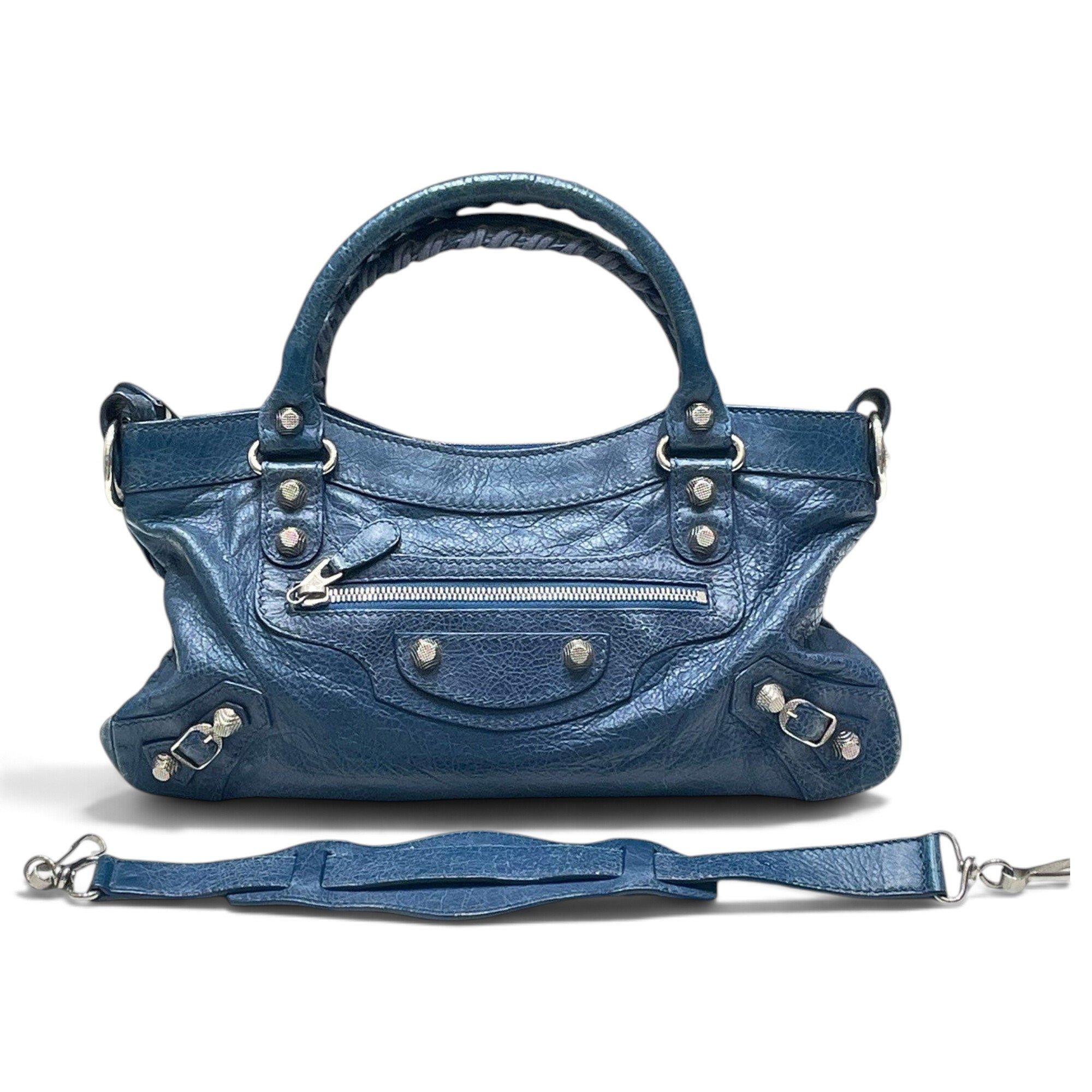 First leather handbag