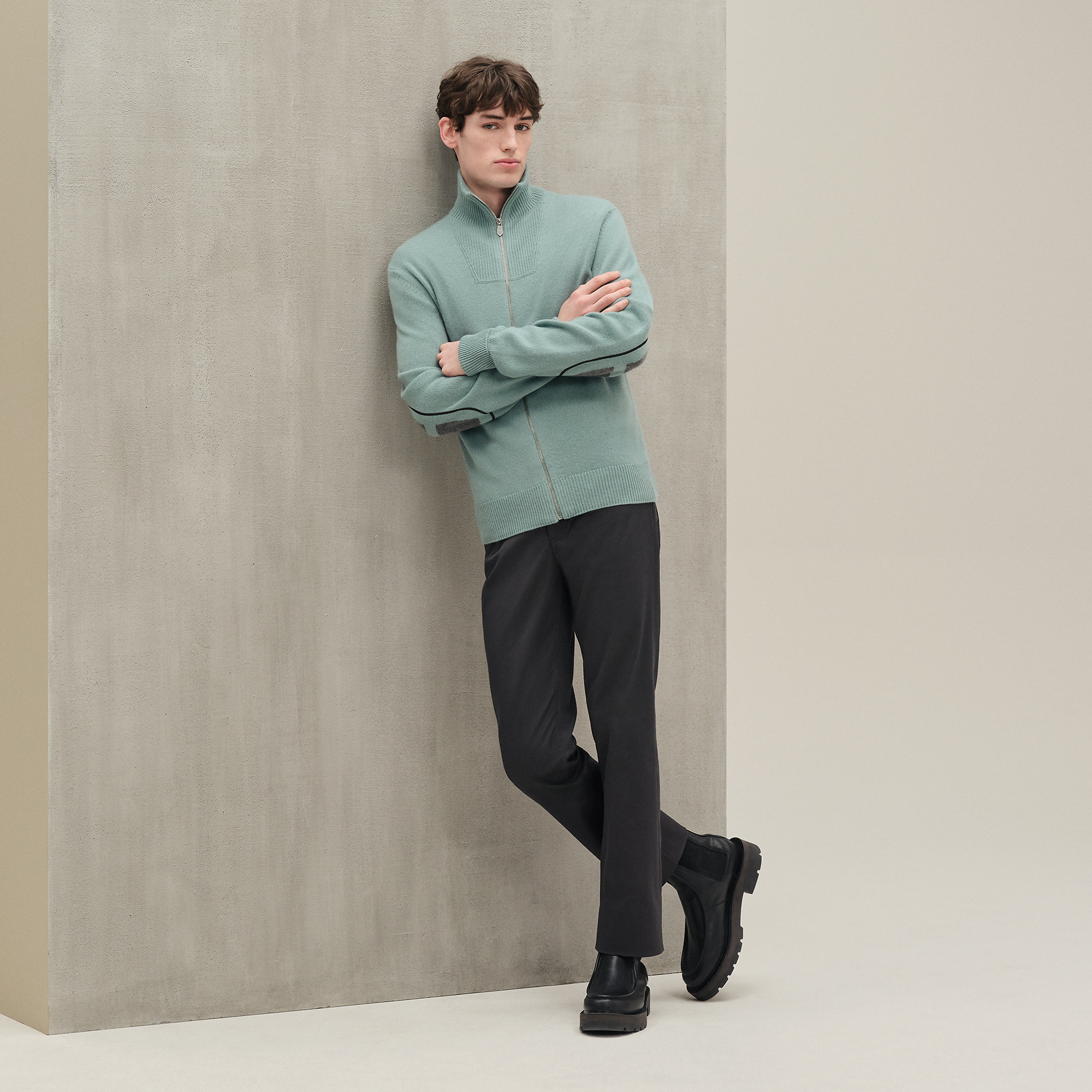 Cashmere "Maillon Chaine d'Ancre" full-zip jacket