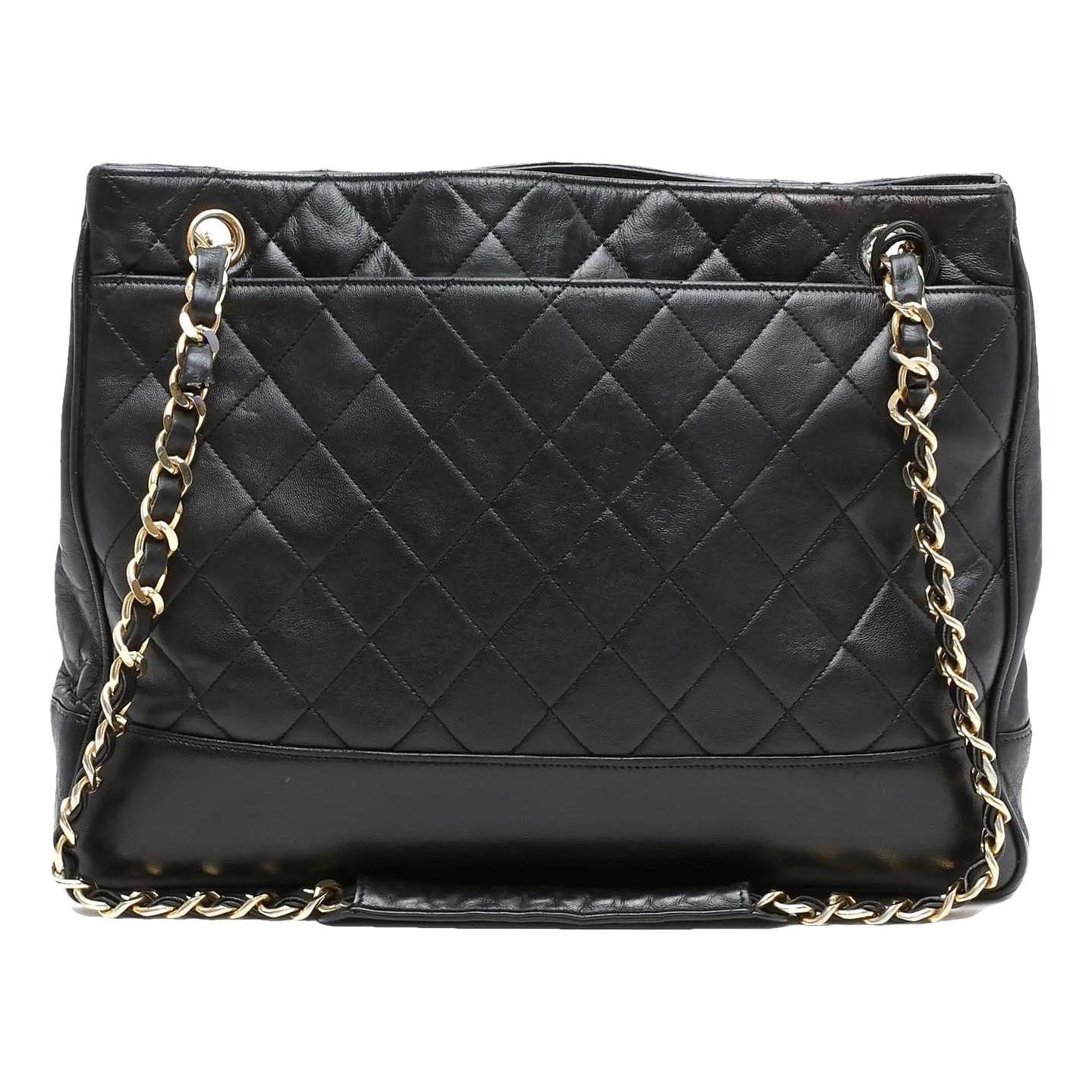 Vintage CC Chain leather tote