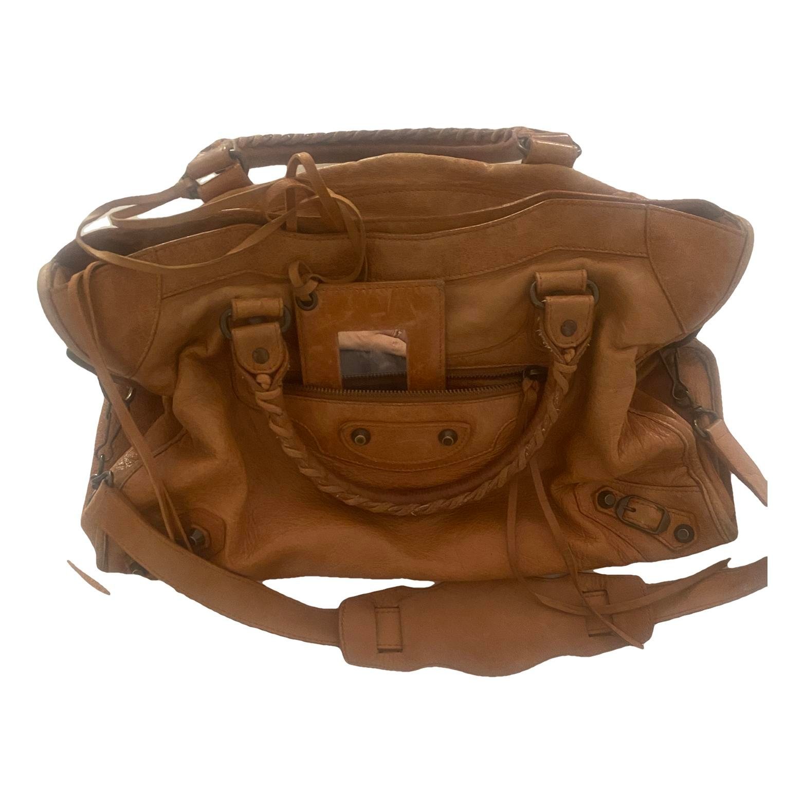 City leather handbag