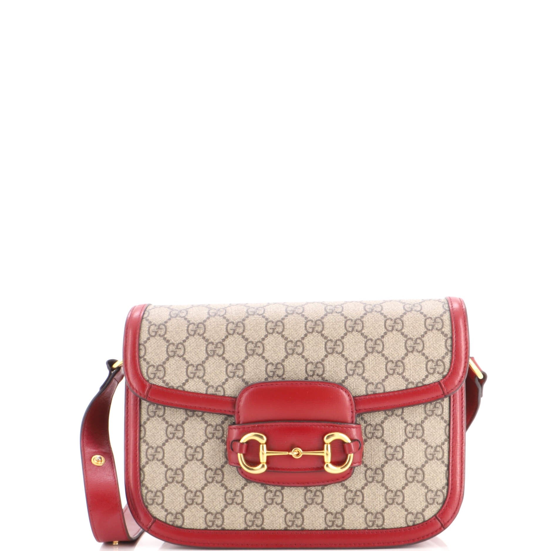 Horsebit 1955 Shoulder Bag GG Coated Canvas with Leather Small