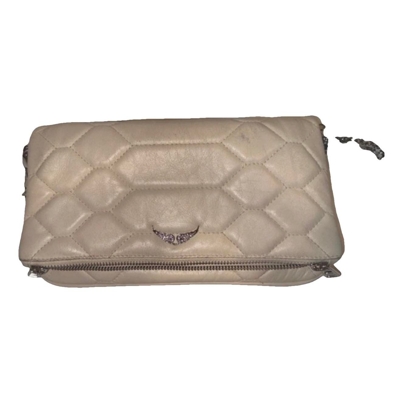 Rock leather clutch bag