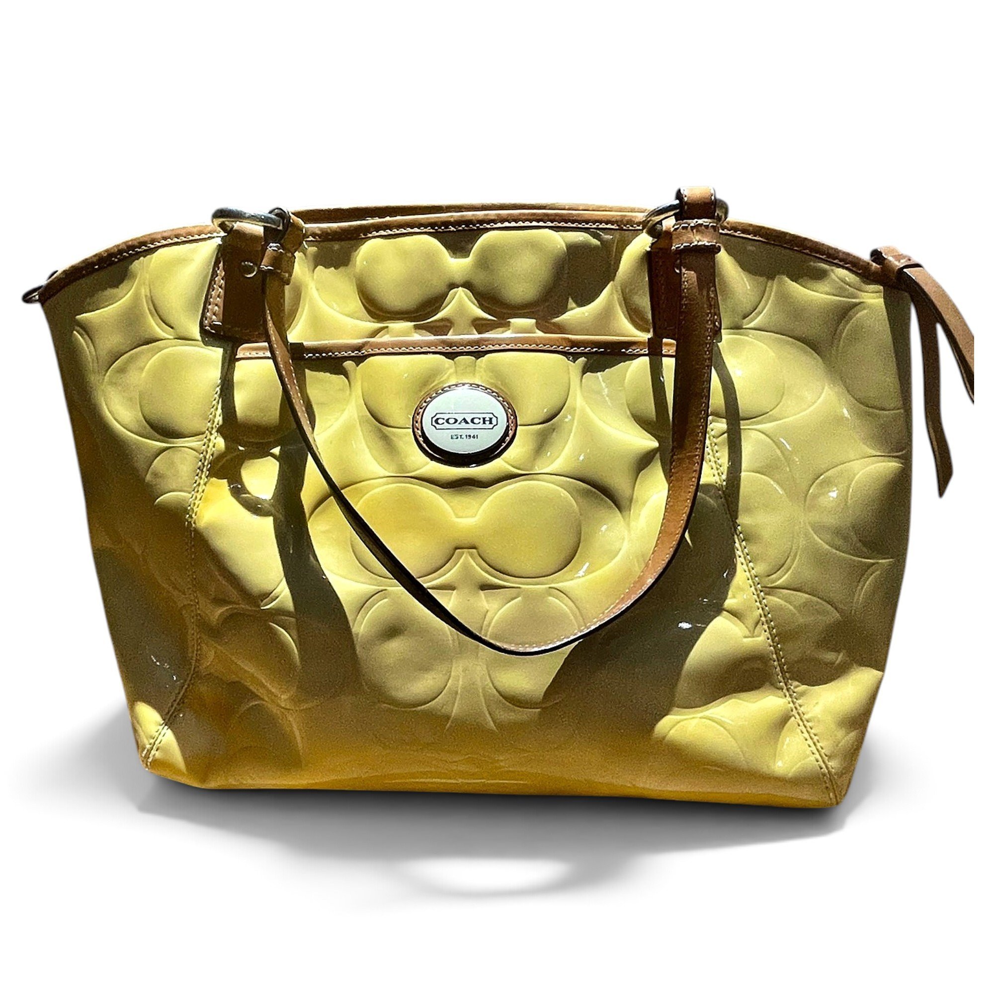 Crossgrain Kitt Carry All patent leather handbag