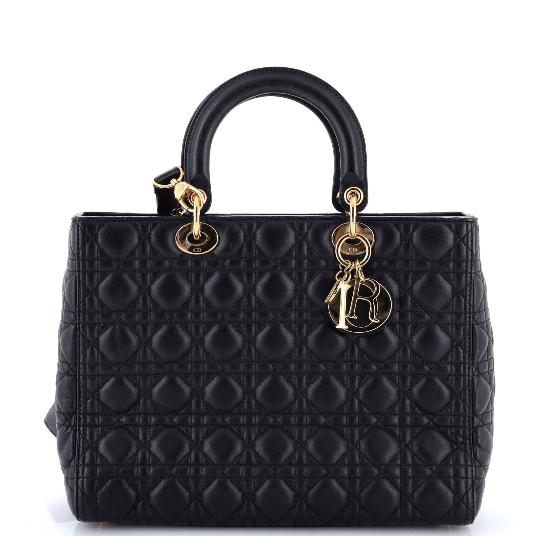 Lady Dior Bag Cannage Quilt Lambskin Large