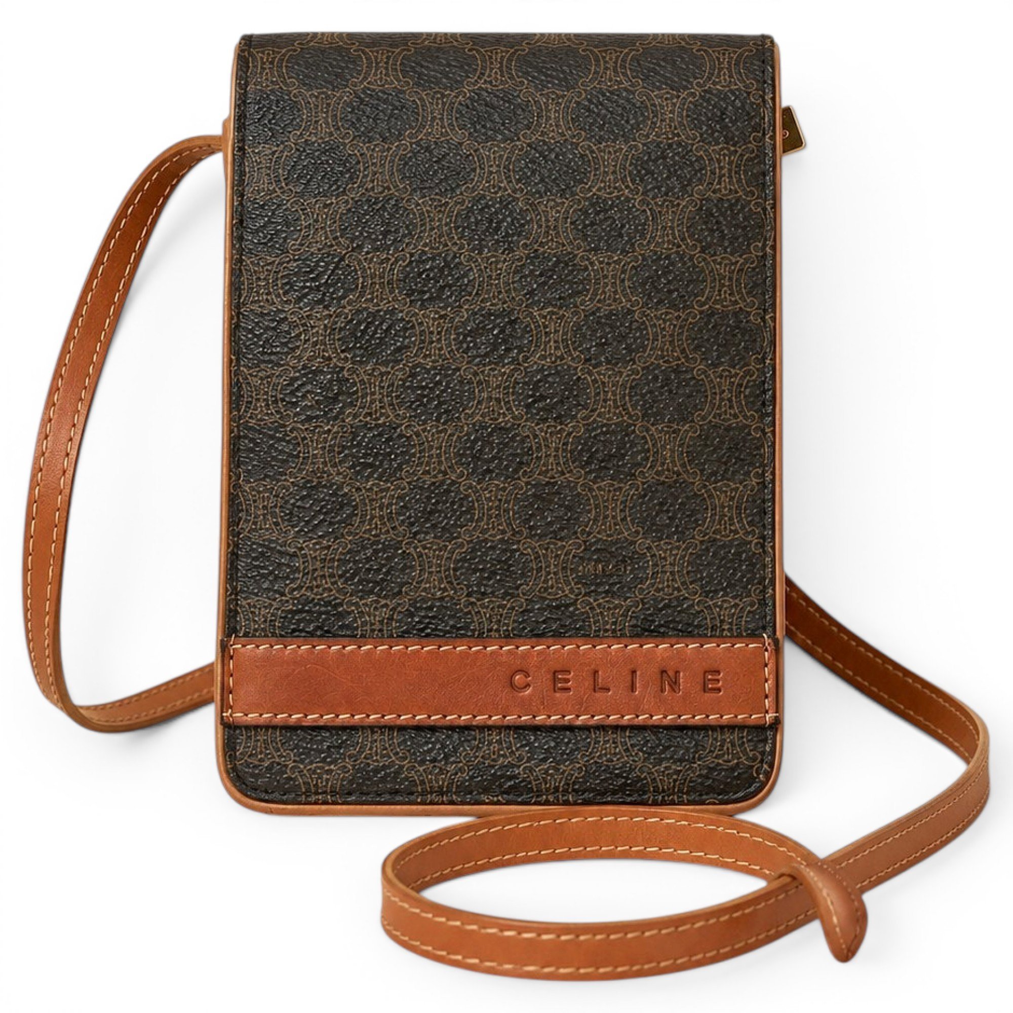 Trotteur leather clutch bag