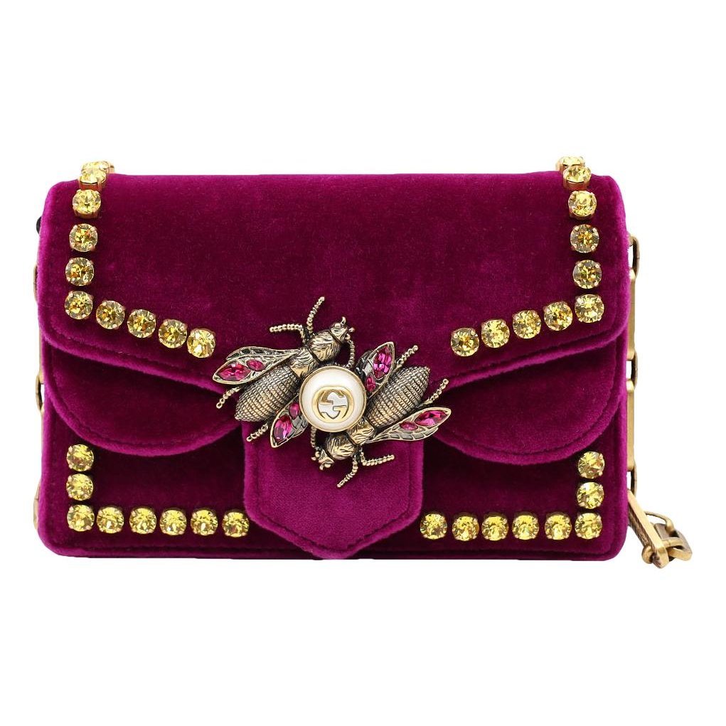 Velvet handbag